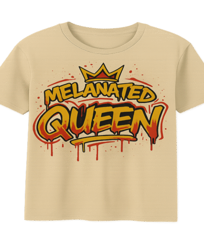 Melanated Queen Graphic Print T-Shirt
