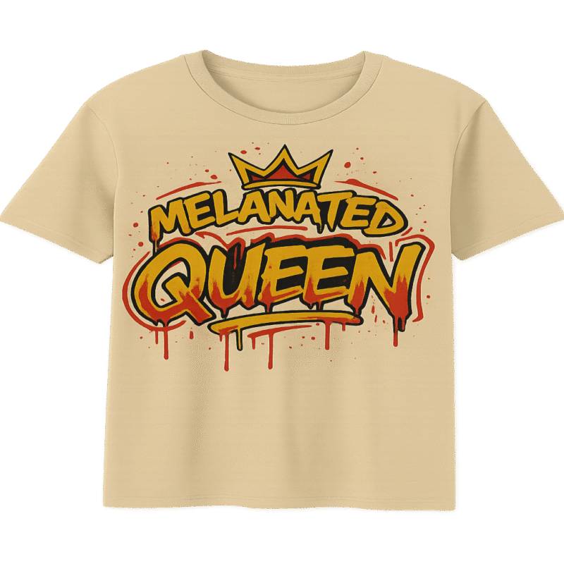Melanated Queen Graphic Print T-Shirt