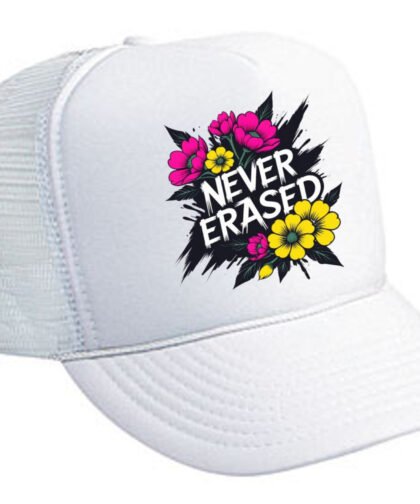 New Erased Floral Adjustable Trucker Hat