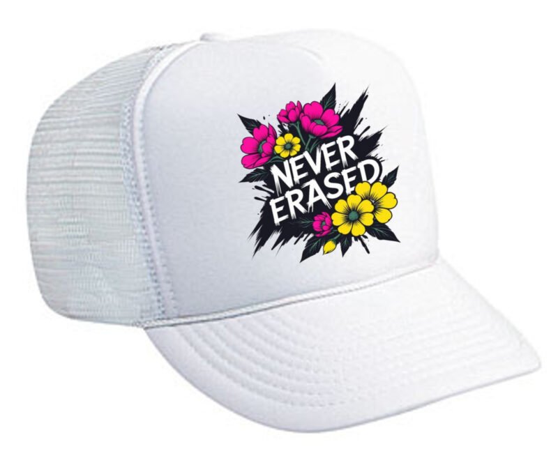 New Erased Floral Adjustable Trucker Hat