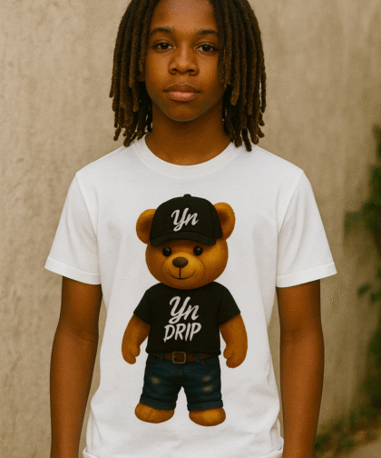YN Drip Streetwear Graphic Bear T-shirt
